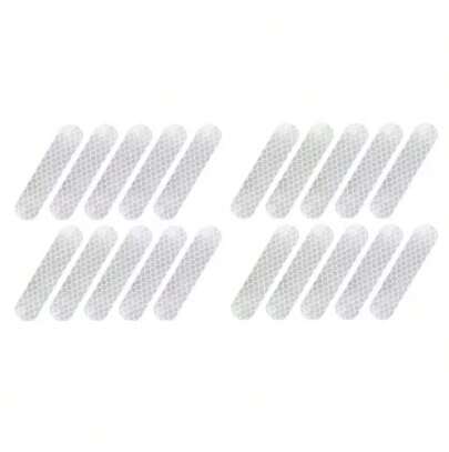 20x Fitas Adesiva Refletiva Luminosa Segurança Carro Moto Capacete 8cm