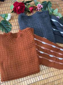 Women Sweaters - 棕色 - 查看 3
