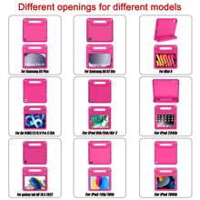 军工防摔防震 EVA 保护壳，内置屏幕保护膜，防震手柄支架，兼容 iPad 2nd/3rd/4th/5th/6th/Air 2[9.7"]7th/8th/9th[10.2"]10th/Air 4[10.9"]Mini 6th[8.3"] Gen 2023 2022 2020 和三星 Galaxy Tab A7 LITE/A9 8.7"/A9+ 11"2023/Tab A8 2022 X200/X205 和 Onn 10.4 Pro 2023/11" Pro 2023/7.0" 2022 - 綠色 - 查看 2