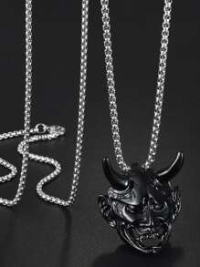 1pc Punk Rock Skull Pendant Necklace For Men - Retro - View 5