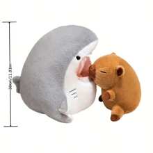 1pc Cute Creative Swamp Crocodile Nest Capybara Plush Doll, Animal In Shark House, Birthday Party Surprise Gift