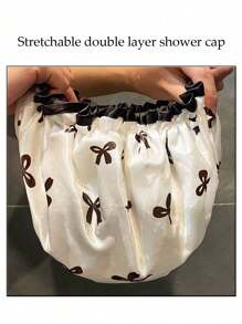 2 PIEZAS Gorro de satén lujoso y sedoso con cordón ajustable - Gorro protector de cabello ligero para comodidad durante toda la noche, cuidado del cabello y ducha - Ideal para mujeres y hombres, decoración del hogar y del baño, decoración de otoño, vuelta al colegio