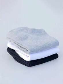 15 Pairs Of Children's Simple, Lightweight, Breathable Boat Socks, Suitable For Daily Wear In Spring And Summer - Multicolor - View 3