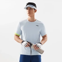 LI-NING Li Ning Men's T-Shirt, Professional Sports, ATSV333, Official Store - Folk Blue - View 3