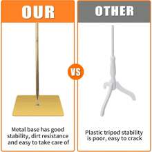 Maniquí femenino sexy, torso sujetable con alfileres y base de metal dorado, altura ajustable para exhibición de ropa, marrón - Beis - Ver 2