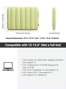 Puffy Laptop Sleeve Bag Compatible With MacBook Air Pro 13 14 Inch M1 M2 M3, Air 15 Inch M2 M3 2023, 13.5 14 15.6 IdeaPad ASUS Notebook, Lightweight And Waterproof Computer Bag,Green