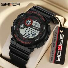 SANDA. SANDA G 款防震时尚女士运动手表闹钟防水秒表 LED 数字女士电子计时腕表青少年学生手钟