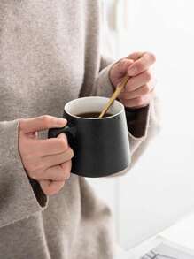 1pc Customized Name Ceramic Mug, Personalized Text Or Letter Coffee Cup, Outdoor Camping Mug, Suitable As Bridesmaid Gift, Friend Gift, Mother Gift, Valentine Gift