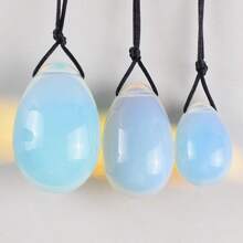 œuf de Kegel en jade, poli, œuf en forme d'œuf perforé pour l'exercice de Kegel et l'œuf de cristal de guérison