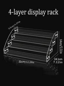 1 pieza Estantería multiusos para exhibir perfumes, productos de cuidado de la piel y cosméticos, soporte transparente para exhibir perfumes, organizador de maquillaje, excelente para tocador y colección de perfumes - transparente - Ver 14