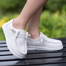 Zapatos deportivos informales tipo slip-on, ligeros, transpirables y cómodos, de diseño clásico y versátiles para niños y niñas, para todas las estaciones