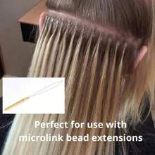 Hair Extension Tool Kit: Including Threader, Pulling Hook, Pliers, And 100pcs Silicone Rings For Beaded Hair Extensions - Multicolor - View 5