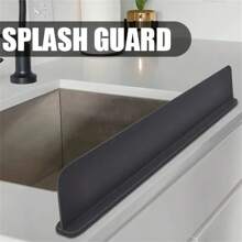 Silicone Sink Splash Guard With Suction Cup, Kitchen Sink Splash Shield Placed Behind Sink, Dining Room Sink Splash Protector