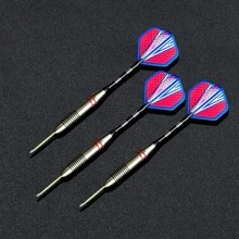 3 Pcs Stainless Steel 24G Professional Dart Set, Universal Fit For Training And Competition, Sturdy Design For Players Age 14 And Up
