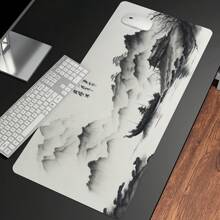 Big Art Mousepad White Black Landscape Desk Protector Pad On The Table Pads Computer Mat Xxl Mouse Pad Extended Pad Deskmat Office Carpet