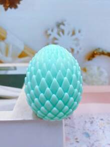 1pc Egg-Shaped Silicone Candle Mold, Plaster Mold - White Silicone Mold - View 5