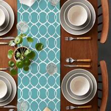 1PC Pure Water Green Triangular Table Penant, Dressing Table, Scarf, Wedding Party/Ceremony/Banquet Table Decor Modern Minimalist White Contemporary Medieval