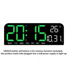 1 stuk 10-inch LED digitale wandklok, digitale wekker voor de slaapkamer met groot display, temperatuur/aftellen/automatisch dimmen/snooze-functie - 12/24 uur, moderne digitale wandklok, cadeau voor verjaardag, afstuderen, kamerdecoratie, wandklok, slaapkamerdecoratie, slaapzaaldecoratie, terug naar school, schooldecoratie, schoolverrassing