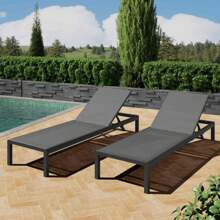 Binlin Adjustable Outdoor Chaise Lounge Chairs (Set Of 2) - Portable Mesh Recliner With 4-Position Backrest, Wheels For Poolside & Patio, Aluminum Frame, Perfect For Sunbathing, Reading, Relaxing