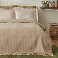 Karaca Home Destina Multi-Purpose Bedspread, Dark Blue, 200x230 Cm - Beige - View 3