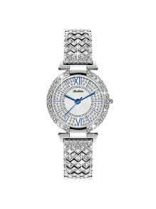 BOSHIDUN A Ladies' Alloy Watch Strap With Gorgeous Style, Artificial Zirconia With Rhinestones, Quartz Watch Suitable For Decorating Party Occasions