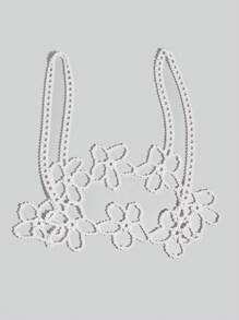 1pc Women's Vintage European & American Style Exaggerated Pearl 5-Petal Flower Decorative Suspender, Simple Waist Design, Elegant & Sexy, Suitable For Dresses, Skirts, Jeans, Versatile For Daily Commute, Gatherings, Vacations, Parties, Gifts For Friends, Mother, Family, Girlfriend, Birthday, Valentine's Day - White - View 4