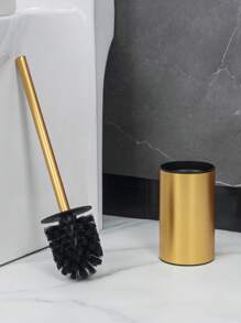 Stainless Steel Gold Toilet Brush And Holder Set Brushed Gold Bathroom Accessories Toilet Bowl Brush And Holder Bathroom Toilet Brush Brushed Gold Toilet Handle Toilet Brush Bathroom Decor Fall Decor