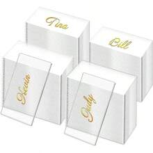 10 piezas de tarjetas de sitio acrílicas, tarjetas de nombre acrílicas transparentes, números de mesa acrílicos, placas de nombre acrílicas en blanco, tarjetas de asientos acrílicas para bodas, graduaciones, fiestas, decoraciones de mesa, regalos de firmas, decoraciones de cumpleaños, decoraciones de fiesta, despedida de soltera