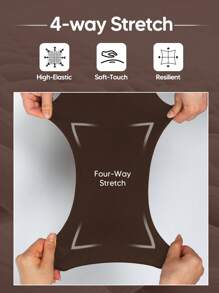 1件装女士高腰提臀塑身裤，适合外穿，女士塑身衣 - 棕色 - 查看 4