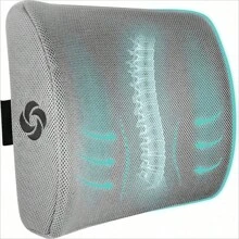 SASONITE – 2 In 1 – Back Support And Seat Cushion, Premium Adaptive Motion Memory Foam, Perfect Fit For Most Office Chairs And Car Seats, Ultimate Comfort And Support For Enhanced Focus And Productivity Throughout Your Day. - 2 件裝腰枕+座墊/全黑 - 查看 2