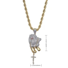 嘻哈手拿吊坠项链首饰适合男女珠宝礼物 - 項鍊 - 查看 8