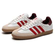 Adidas Originals SAMBA OG男女鞋休閒鞋戶外日常運動鞋慢跑鞋JI3201 - 亮白/淺猩紅/暗紅 - 查看 7