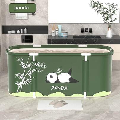 Oversized Foldable Bathtub For Soaking, Portable Spa Bathtub Adult Size Outdoor Indoor Hot Ice Bath Tub With Quick Drain & Water Cushion For Home/Garden/Travel Bathroom Decor Summer Back To School