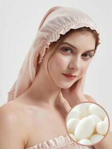 1pc Elegant Women's Silk Sleeping Cap, 100% Mulberry Silk Tube Hair Cap