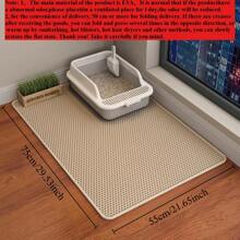 1 件猫砂垫，猫用品，宠物厕所防水双层宠物猫砂盆垫防滑沙猫垫可洗床垫宠物清洁用品，猫配件