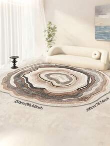 1 件树环印花毛绒浴室垫，适用于卧室、客厅、书房、餐厅和浴室，快干且易于清洁 - 彩色 - 查看 6