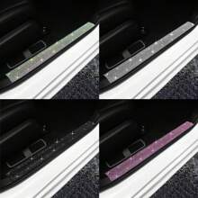 1 Stück Auto Mehrfarbig Strass Auto Schwellenleiste Türrahmen Schutz Anti Schritt Aufkleber Anti Kratzer und Anti Kratzer Streifen Universal Innenraum Dekoration - Schwarz - Übersicht 11