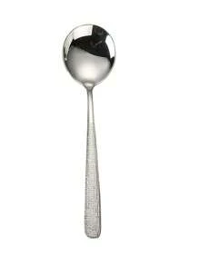 2/5pcs Stainless Steel Hammered Texture Long Handle Dinner Spoons, Round Soup/Tea Spoons For Home Use