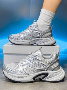 New Spring/Autumn Women Sneakers Casual Chunky Sneakers Versatile Fashion Trainers Travel Shoes, Size Runs Small, Recommend Ordering One Size Up