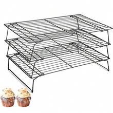 1/3 Tier Stainless Steel Stackable Cooling Rack, Suitable For Baking, Cooking, Roasting, Oven And Dishwasher, For Cookies, Pizza, Cakes And More