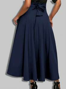 欧美时尚秋装女装优雅腰部精致时尚风百褶裙Y2K服饰女装街头潮流独立站爆款女装返校通勤蝴蝶结收腰修身休闲摆裙