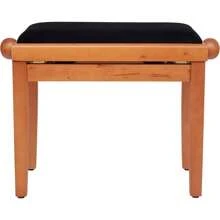 Banqueta De Piano De Madera De Cerezo Mate - Taburete Ajustable, Ideal For Sala De Estar, Dormitorio, Oficina Y Comedor, Designo Moderno Y Estable.Tabureteplegable