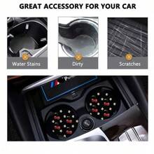 2 pièces Dessous de verre de voiture avec motif imprimé cerise, tapis de voiture stylé, séchage rapide et antidérapant