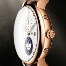 LOBINNI Automatic Mechanical Waterproof Multifunctional Business Casual Watch 13056 - Silver - View 2