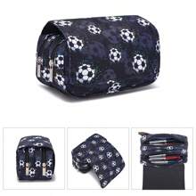 Pencil Case For Boys And Girls, Double-Sided Pattern Pencil Case, Large Storage Wallet Card Case,Compartment Pencil Case For School Students , Back To School Gifts
