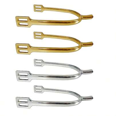 1双锌合金英式马术马刺，可调节马靴马刺，适合骑马、训练和牧场工作