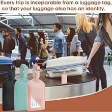 VINCAN Set Of 3 PU Leather Suitcase Labels Can Be Written Adjustable Labels Suitcase For Backpack Aviation Suitcase,Mothers Day Gift,Travel Essentials,Large Capacity,Travel Must Haves,Cruise Essentials