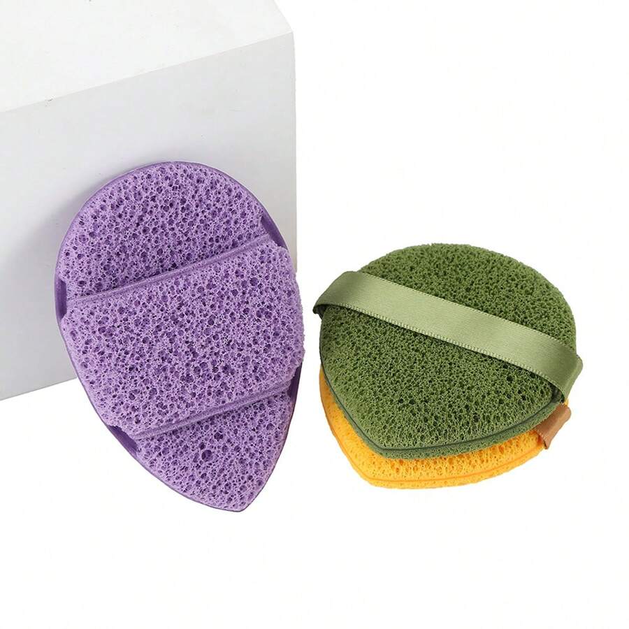 Mănuși demachiante Ermu cu aromă de struguri, burete de curățare delicată pentru față cu puf