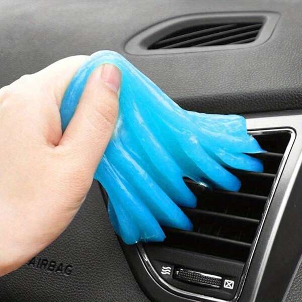 1/2/4 piezas Lodo de limpieza de coche multifuncional suave, lodo de limpieza práctica para teclado, fuerte descontaminación, fácil de eliminar el polvo y los residuos del interior del coche, fragancia a fruta, ingredientes, reutilizable, accesorios para coche, adecuado para el interior del coche, rejillas de ventilación, teclados, uso doméstico