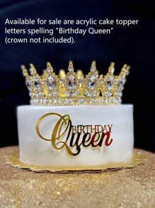 3Pcs/1Pc Acrylic ' Birthday Queen' Cake Topper Set - Ideal For Birthday Cakes, Photo Props, And Party Decorations, Birthday Decotions